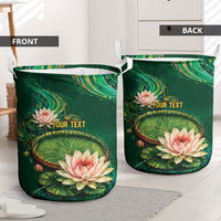 Custom Women’s Cricket Guyana Floral Series Laundry Basket Victoria Amazonica Giant Water Lily