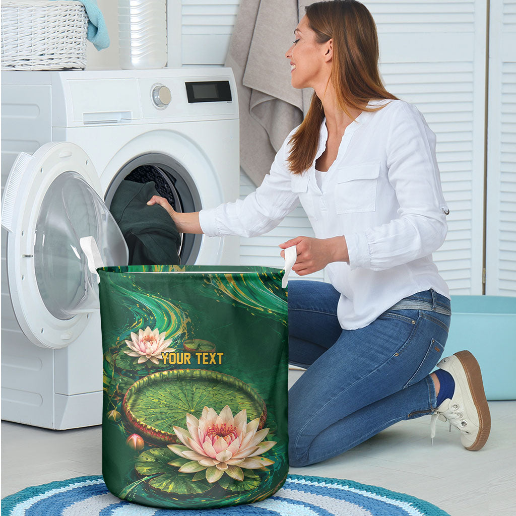 Custom Women’s Cricket Guyana Floral Series Laundry Basket Victoria Amazonica Giant Water Lily