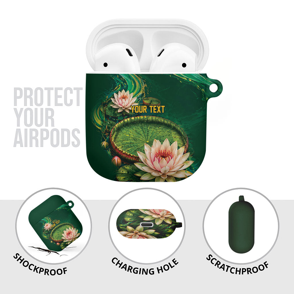 Custom Women’s Cricket Guyana Floral Series AirPods Case Victoria Amazonica Giant Water Lily