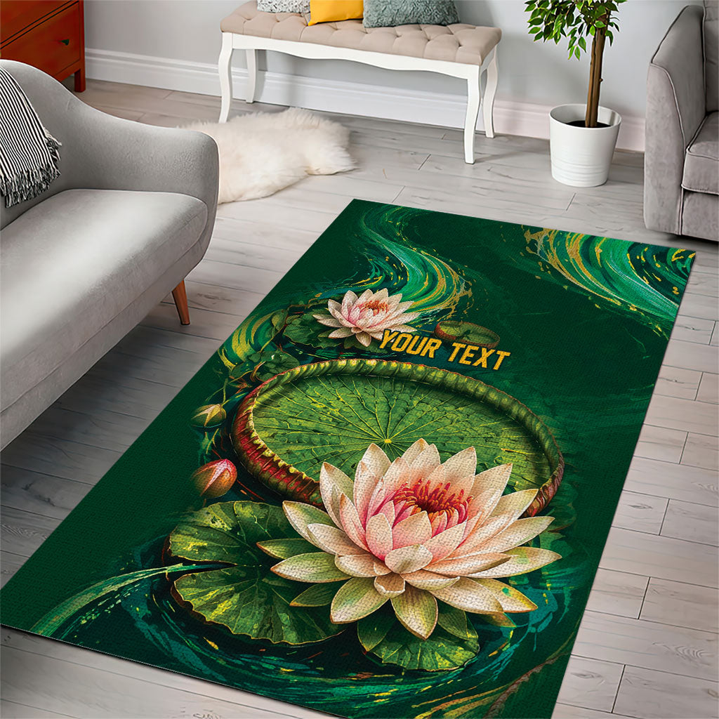 Custom Women’s Cricket Guyana Floral Series Area Rug Victoria Amazonica Giant Water Lily
