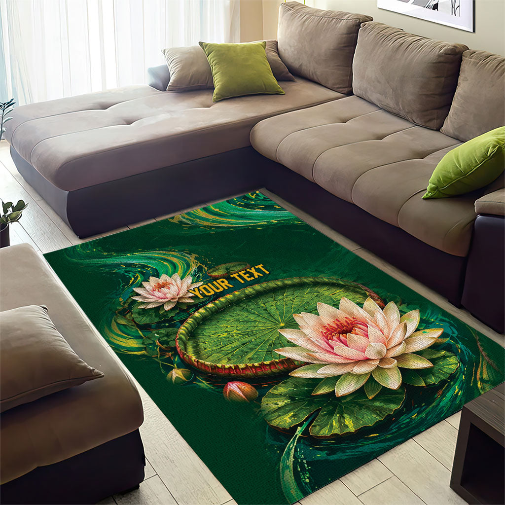 Custom Women’s Cricket Guyana Floral Series Area Rug Victoria Amazonica Giant Water Lily
