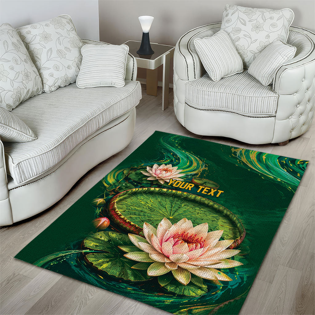 Custom Women’s Cricket Guyana Floral Series Area Rug Victoria Amazonica Giant Water Lily