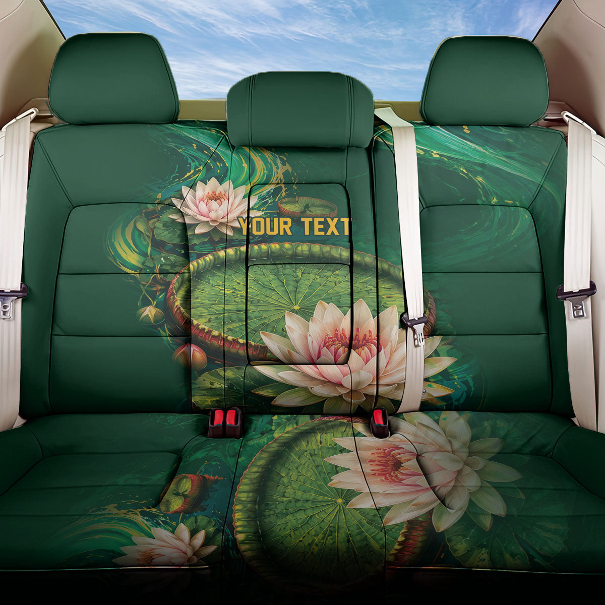 Custom Women’s Cricket Guyana Floral Series Back Car Seat Cover Victoria Amazonica Giant Water Lily
