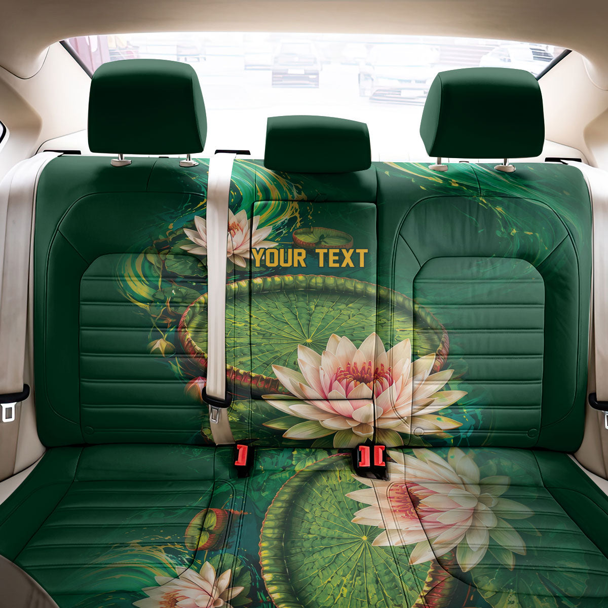 Custom Women’s Cricket Guyana Floral Series Back Car Seat Cover Victoria Amazonica Giant Water Lily