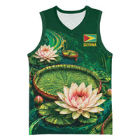 Custom Women’s Cricket Guyana Floral Series Basketball Jersey Victoria Amazonica Giant Water Lily