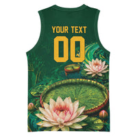 Custom Women’s Cricket Guyana Floral Series Basketball Jersey Victoria Amazonica Giant Water Lily