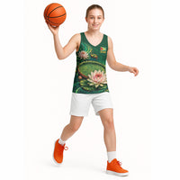 Custom Women’s Cricket Guyana Floral Series Basketball Jersey Victoria Amazonica Giant Water Lily