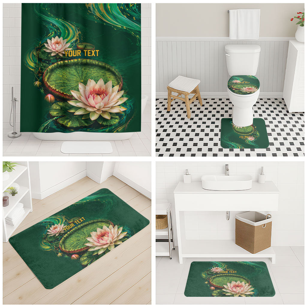 Custom Women’s Cricket Guyana Floral Series Bathroom Set Victoria Amazonica Giant Water Lily