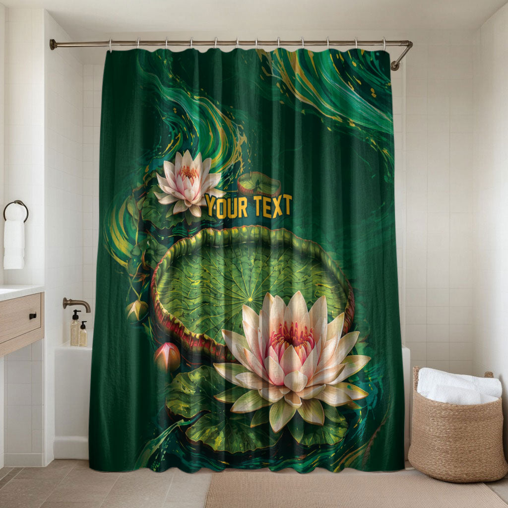 Custom Women’s Cricket Guyana Floral Series Bathroom Set Victoria Amazonica Giant Water Lily