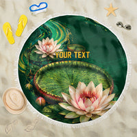 Custom Women’s Cricket Guyana Floral Series Beach Blanket Victoria Amazonica Giant Water Lily