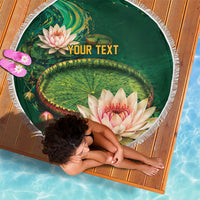 Custom Women’s Cricket Guyana Floral Series Beach Blanket Victoria Amazonica Giant Water Lily