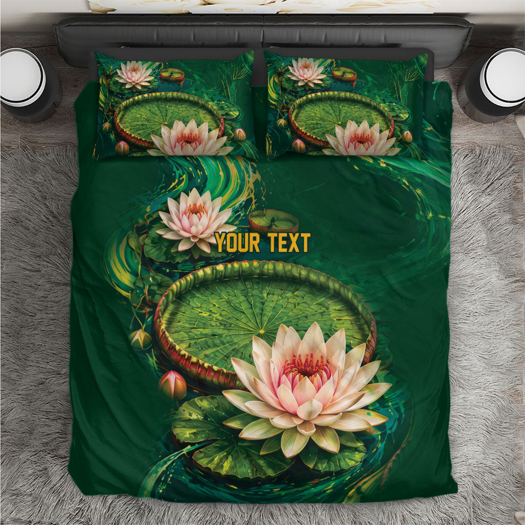 Custom Women’s Cricket Guyana Floral Series Bedding Set Victoria Amazonica Giant Water Lily