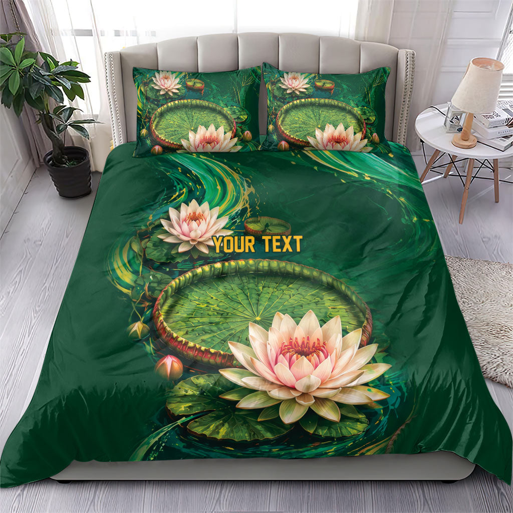 Custom Women’s Cricket Guyana Floral Series Bedding Set Victoria Amazonica Giant Water Lily
