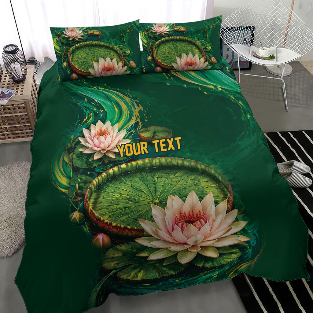 Custom Women’s Cricket Guyana Floral Series Bedding Set Victoria Amazonica Giant Water Lily