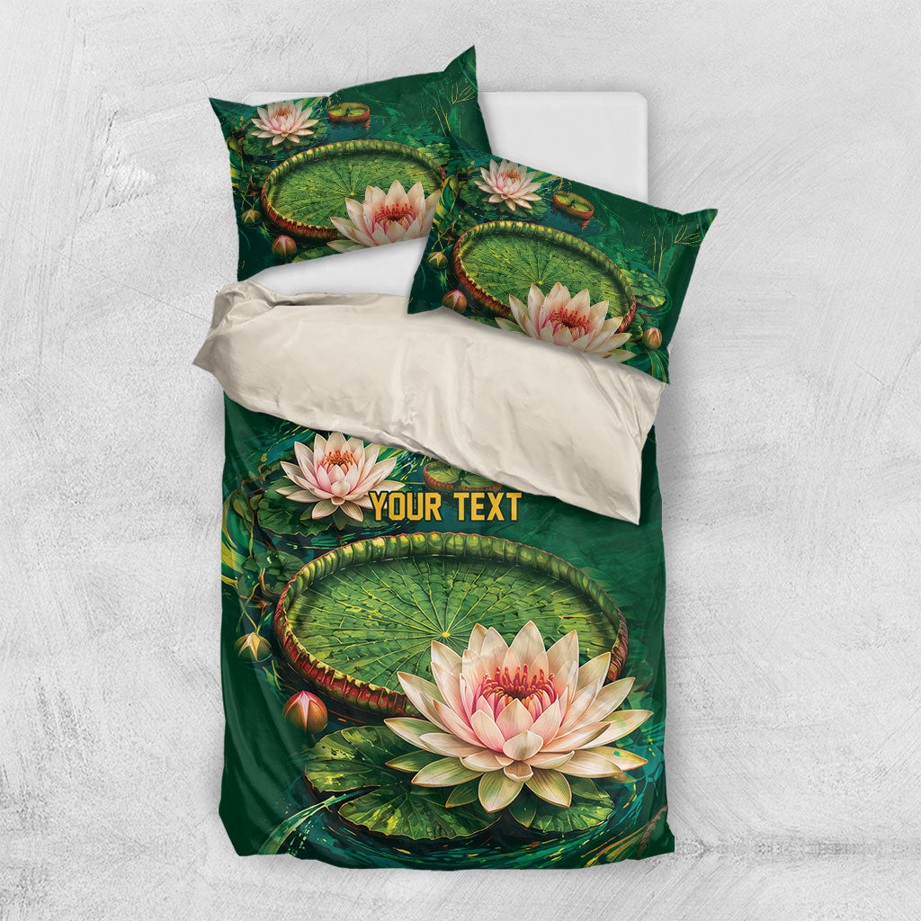 Custom Women’s Cricket Guyana Floral Series Bedding Set Victoria Amazonica Giant Water Lily