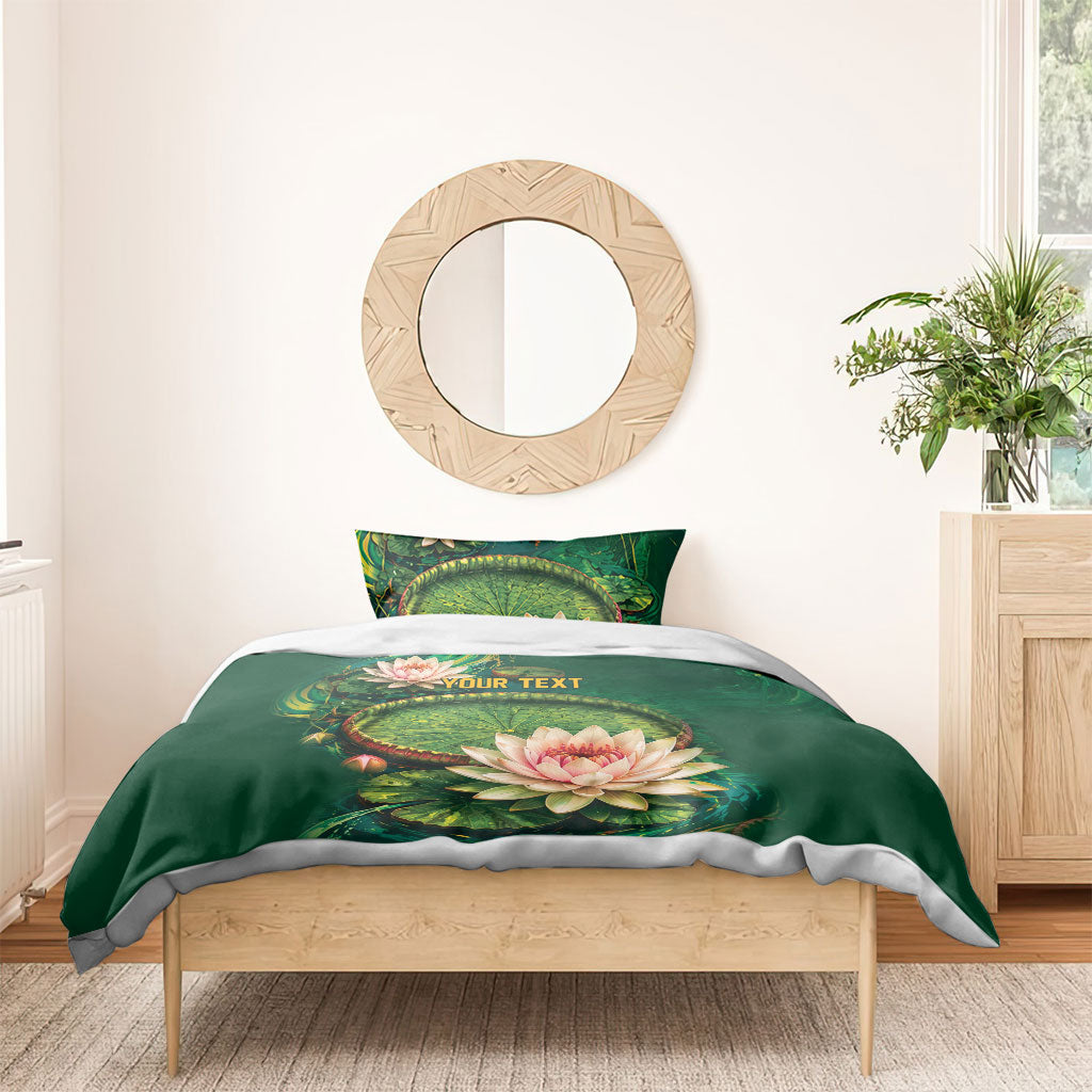 Custom Women’s Cricket Guyana Floral Series Bedding Set Victoria Amazonica Giant Water Lily
