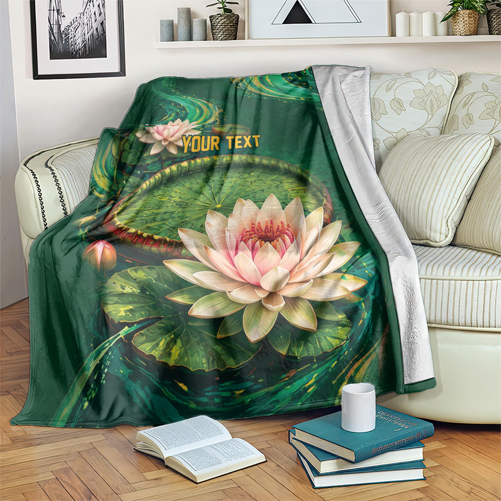 Custom Women’s Cricket Guyana Floral Series Blanket Victoria Amazonica Giant Water Lily