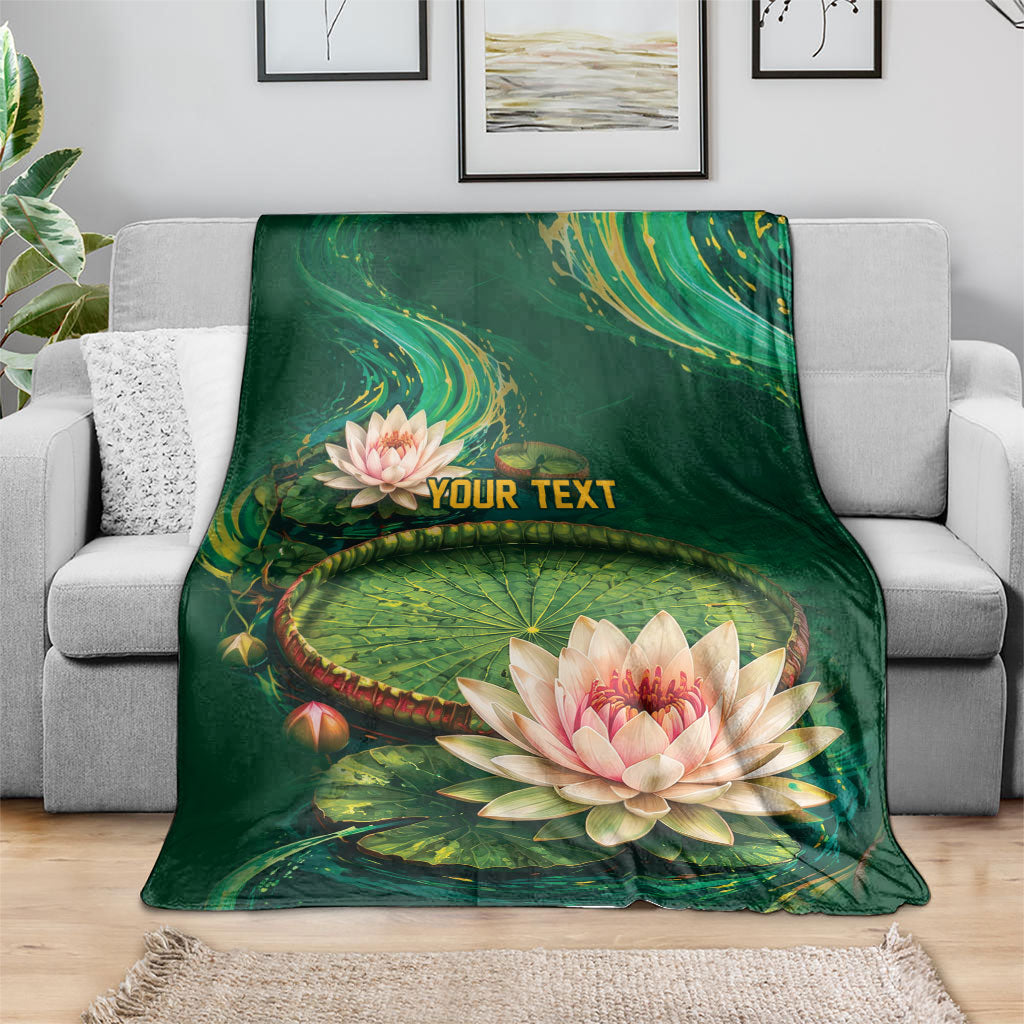 Custom Women’s Cricket Guyana Floral Series Blanket Victoria Amazonica Giant Water Lily