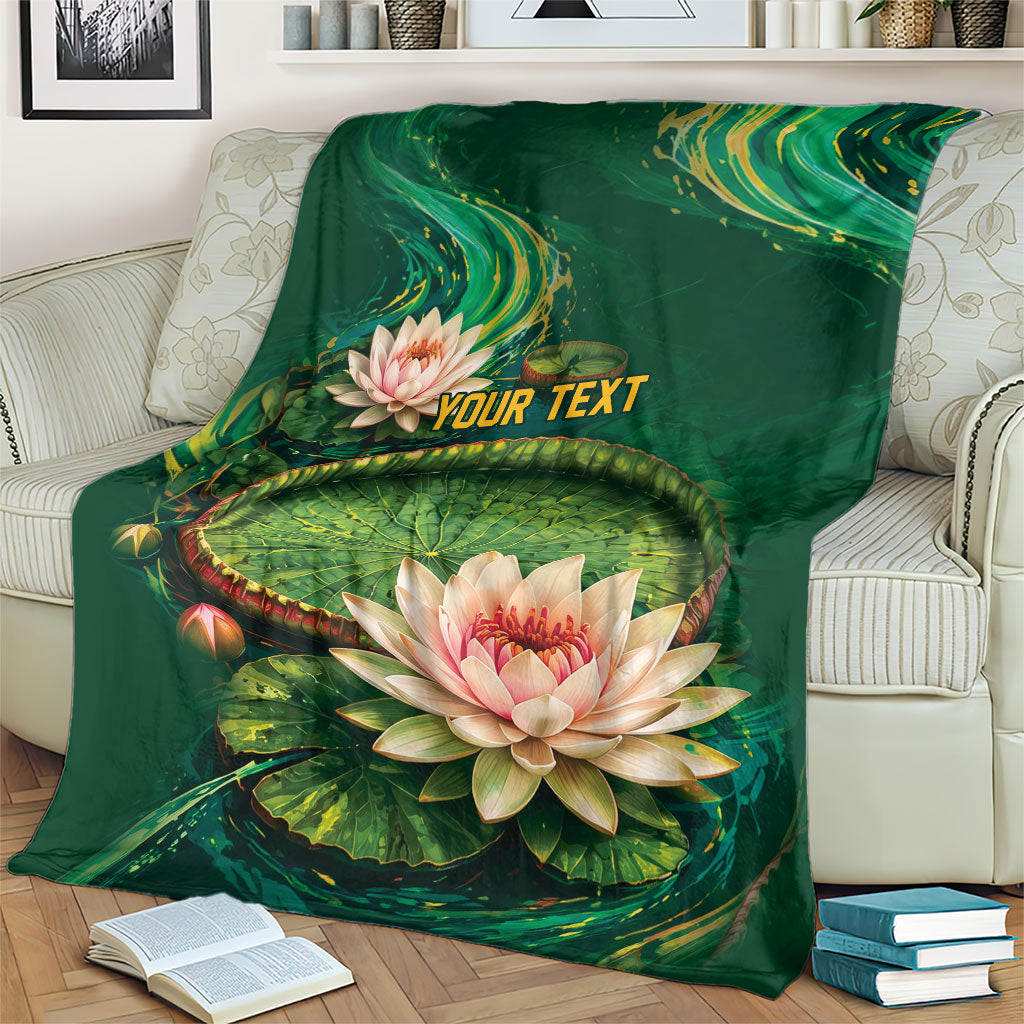 Custom Women’s Cricket Guyana Floral Series Blanket Victoria Amazonica Giant Water Lily