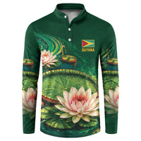 Custom Women’s Cricket Guyana Floral Series Button Sweatshirt Victoria Amazonica Giant Water Lily
