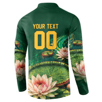 Custom Women’s Cricket Guyana Floral Series Button Sweatshirt Victoria Amazonica Giant Water Lily