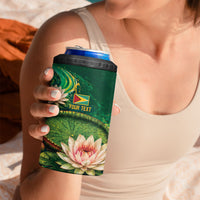 Custom Women’s Cricket Guyana Floral Series 4 in 1 Can Cooler Tumbler Victoria Amazonica Giant Water Lily