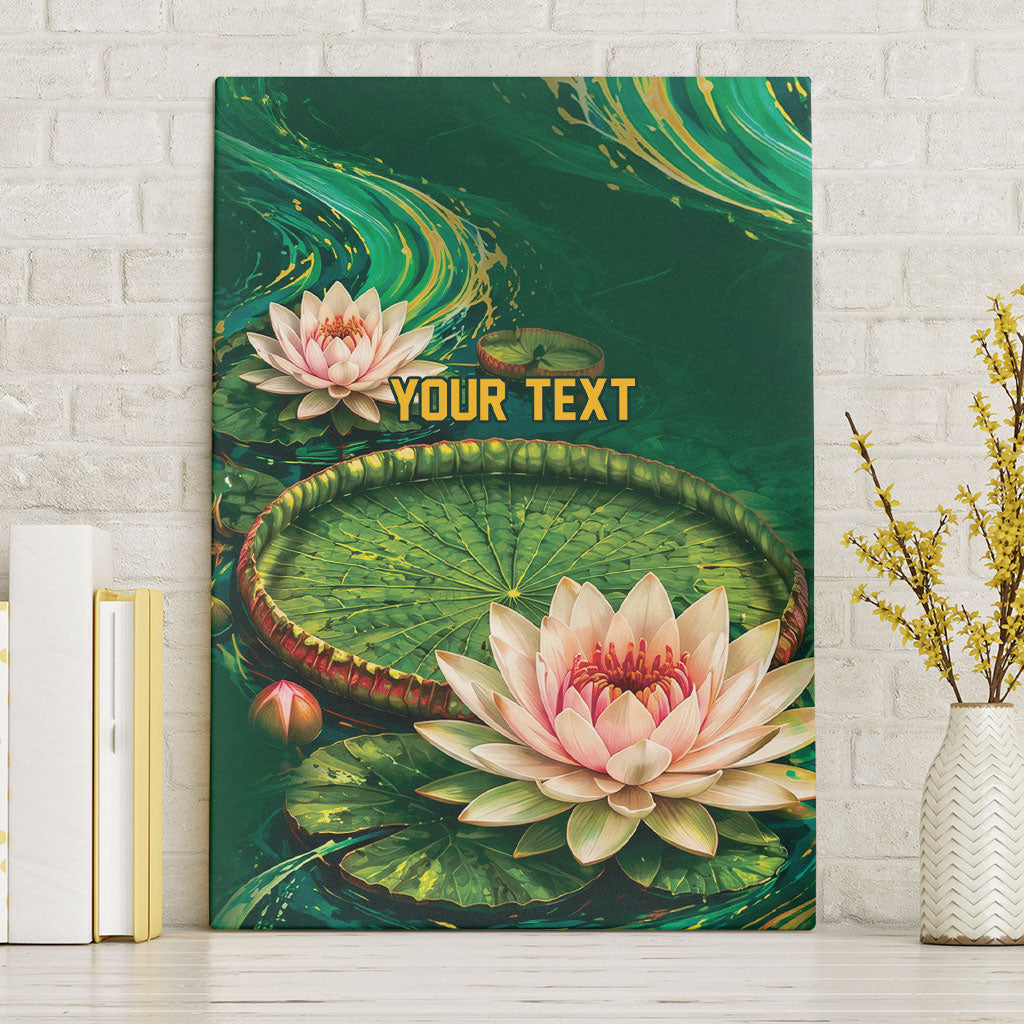 Custom Women’s Cricket Guyana Floral Series Canvas Wall Art Victoria Amazonica Giant Water Lily