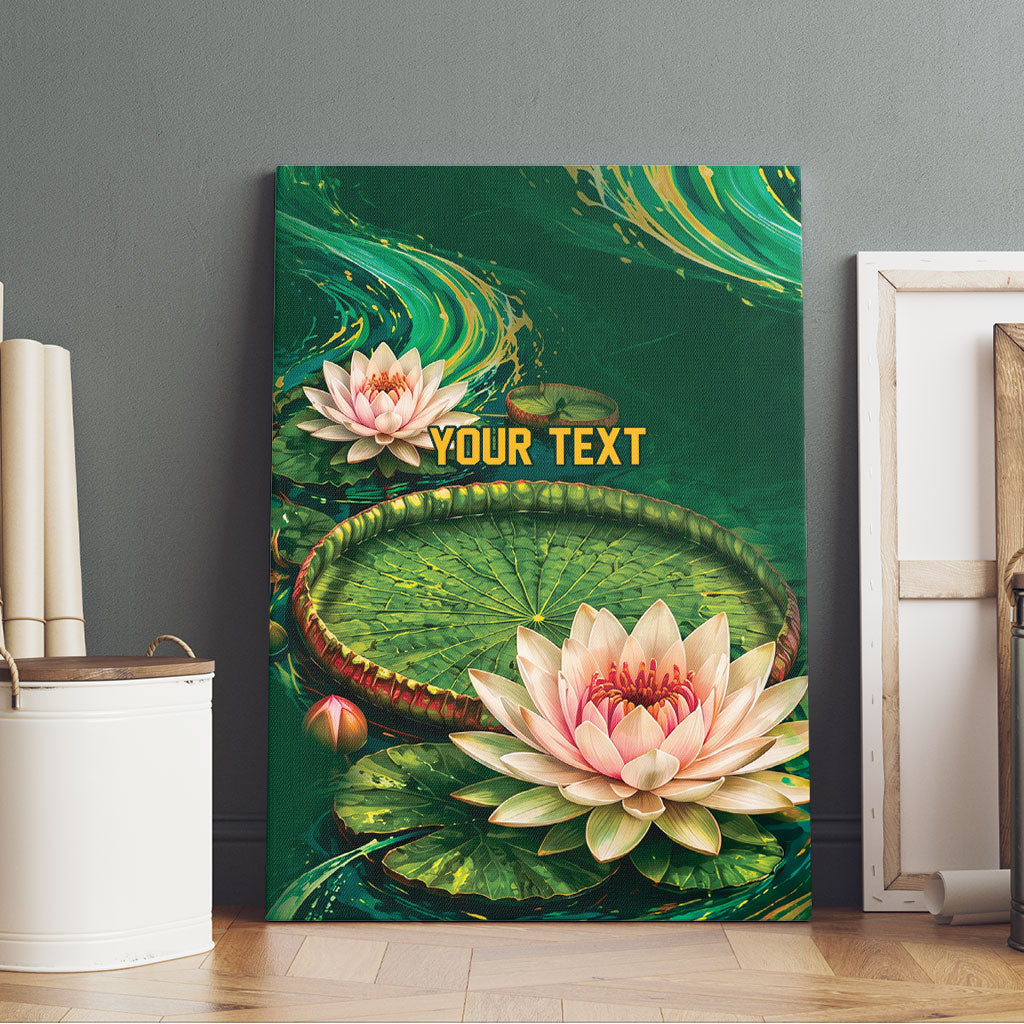 Custom Women’s Cricket Guyana Floral Series Canvas Wall Art Victoria Amazonica Giant Water Lily