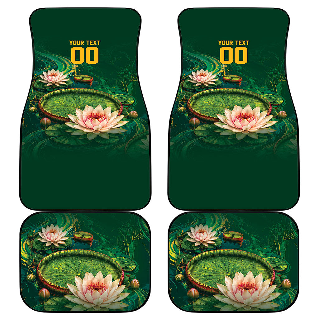 Custom Women’s Cricket Guyana Floral Series Car Mats Victoria Amazonica Giant Water Lily
