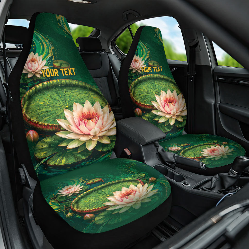 Custom Women’s Cricket Guyana Floral Series Car Seat Cover Victoria Amazonica Giant Water Lily