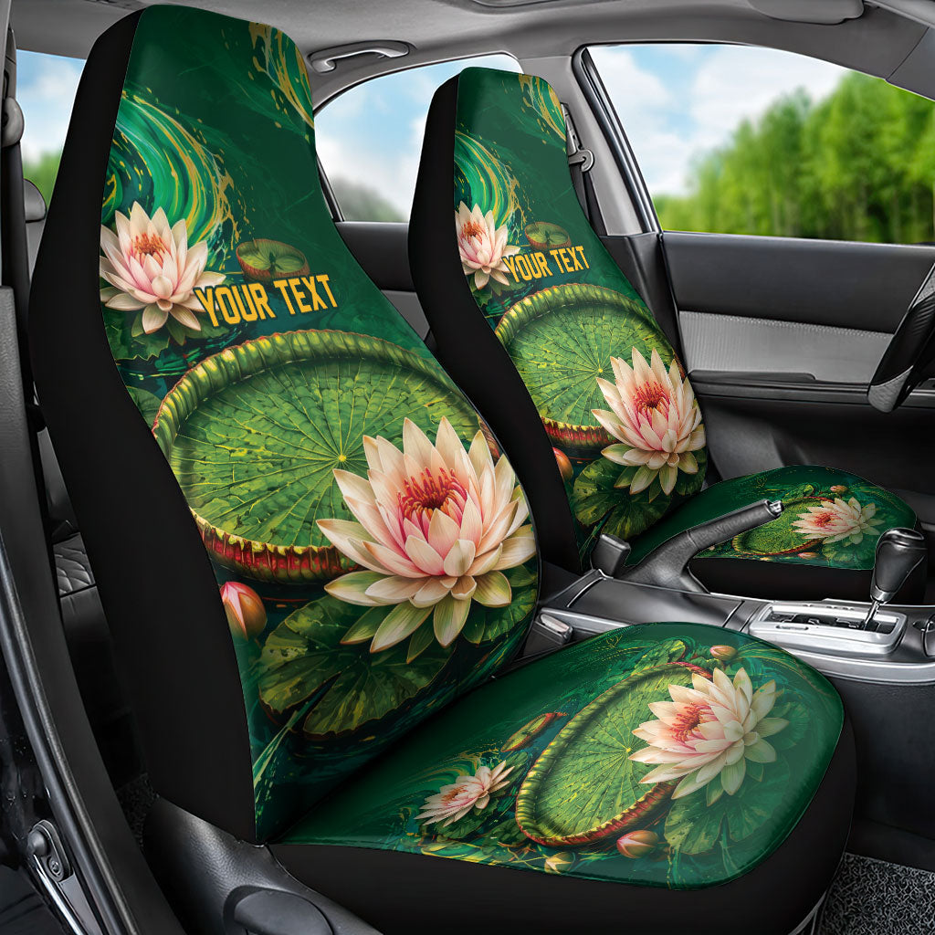 Custom Women’s Cricket Guyana Floral Series Car Seat Cover Victoria Amazonica Giant Water Lily