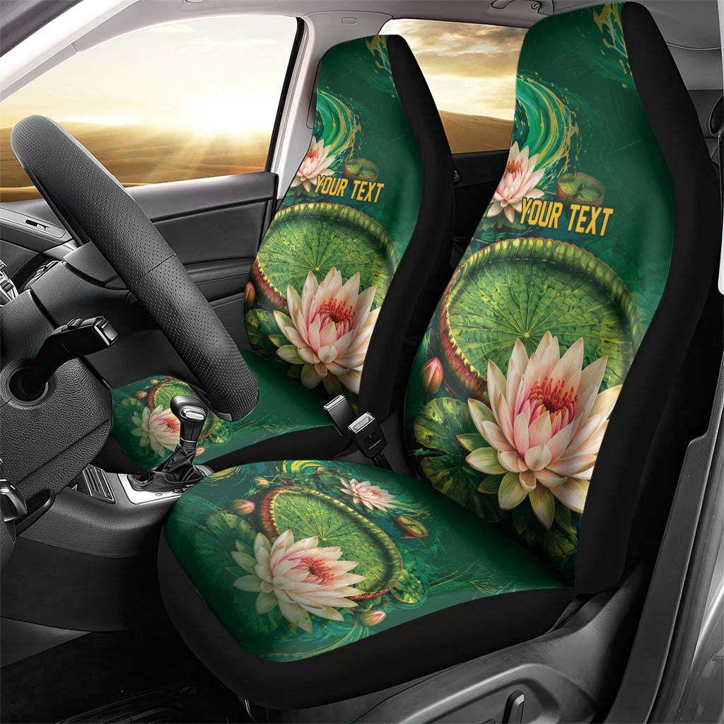 Custom Women’s Cricket Guyana Floral Series Car Seat Cover Victoria Amazonica Giant Water Lily