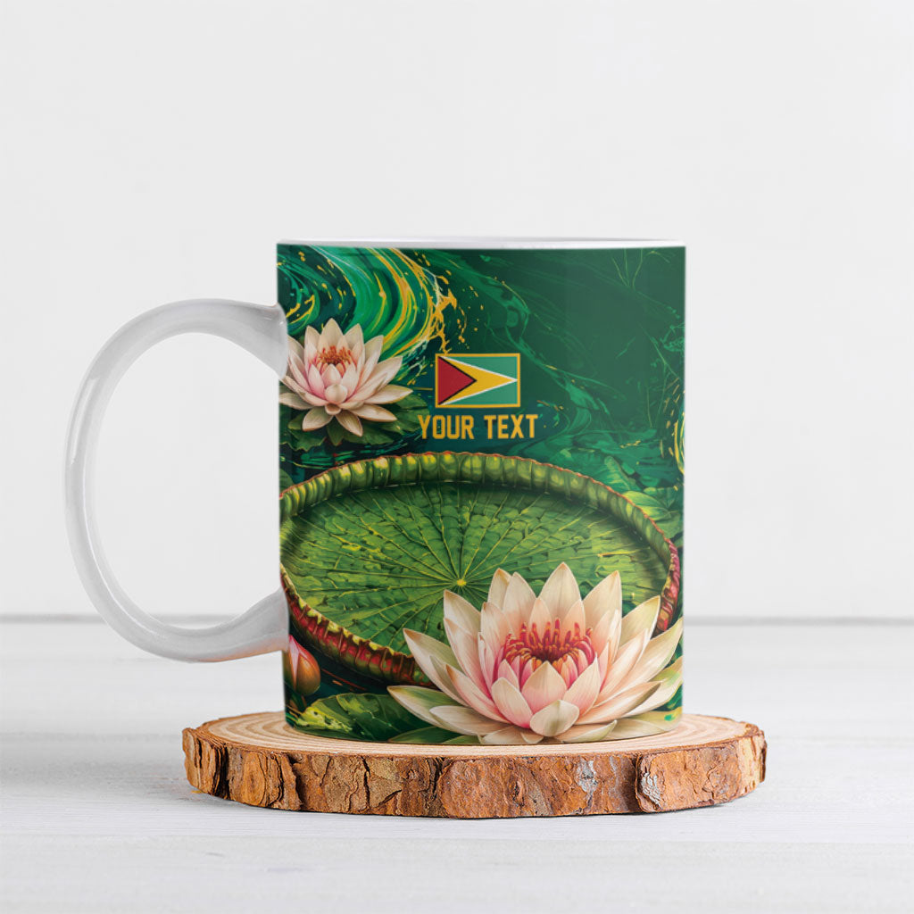 Custom Women’s Cricket Guyana Floral Series Ceramic Mug Victoria Amazonica Giant Water Lily
