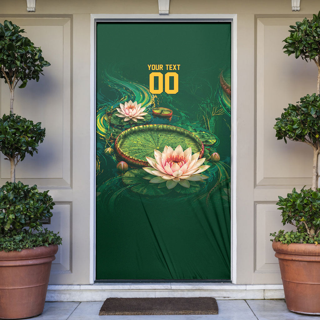 Custom Women’s Cricket Guyana Floral Series Door Cover Victoria Amazonica Giant Water Lily