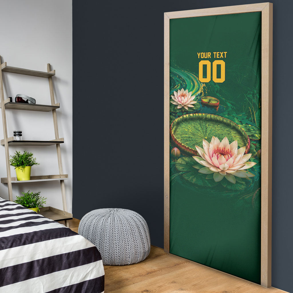 Custom Women’s Cricket Guyana Floral Series Door Cover Victoria Amazonica Giant Water Lily