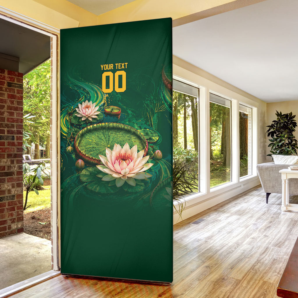 Custom Women’s Cricket Guyana Floral Series Door Cover Victoria Amazonica Giant Water Lily
