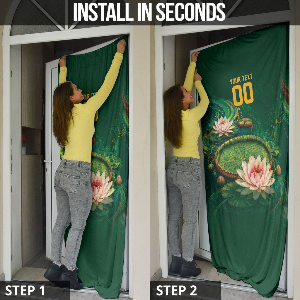 Custom Women’s Cricket Guyana Floral Series Door Cover Victoria Amazonica Giant Water Lily