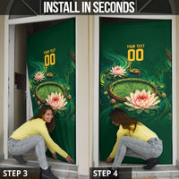 Custom Women’s Cricket Guyana Floral Series Door Cover Victoria Amazonica Giant Water Lily