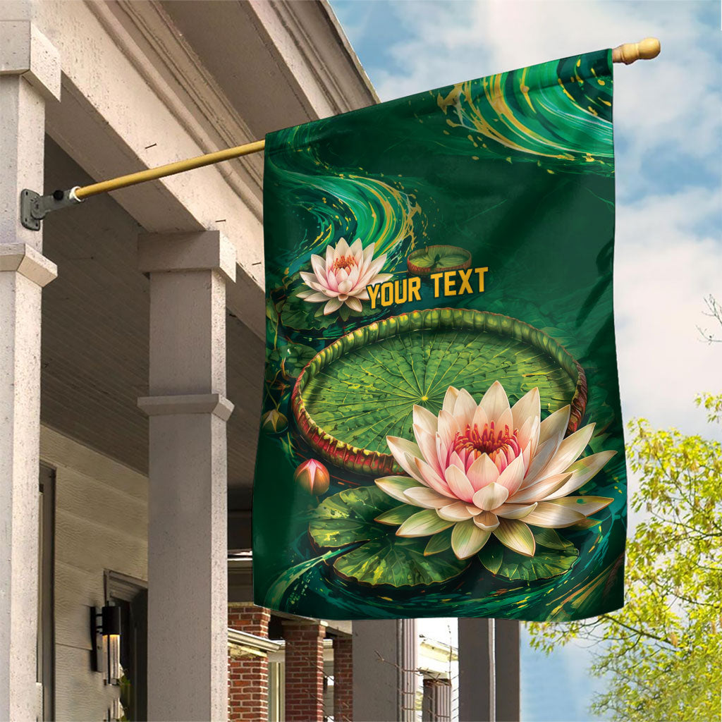 Custom Women’s Cricket Guyana Floral Series Garden Flag Victoria Amazonica Giant Water Lily