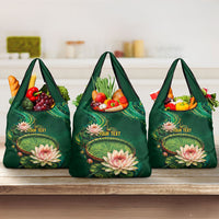 Custom Women’s Cricket Guyana Floral Series Grocery Bag Victoria Amazonica Giant Water Lily