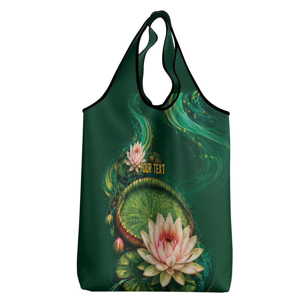 Custom Women’s Cricket Guyana Floral Series Grocery Bag Victoria Amazonica Giant Water Lily