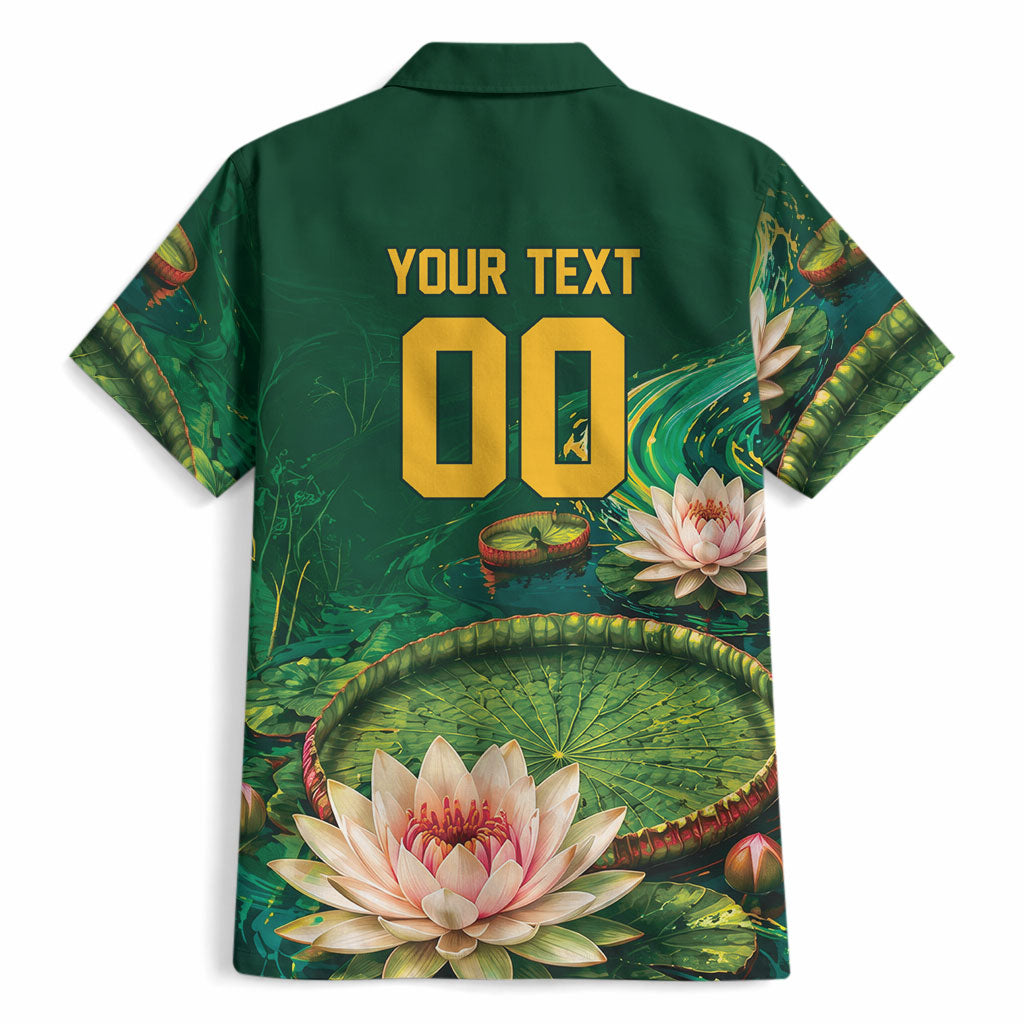 Custom Women’s Cricket Guyana Floral Series Hawaiian Shirt Victoria Amazonica Giant Water Lily