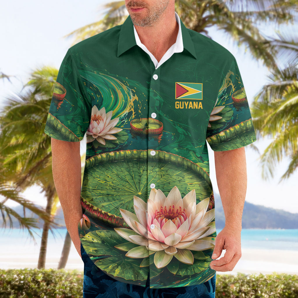 Custom Women’s Cricket Guyana Floral Series Hawaiian Shirt Victoria Amazonica Giant Water Lily