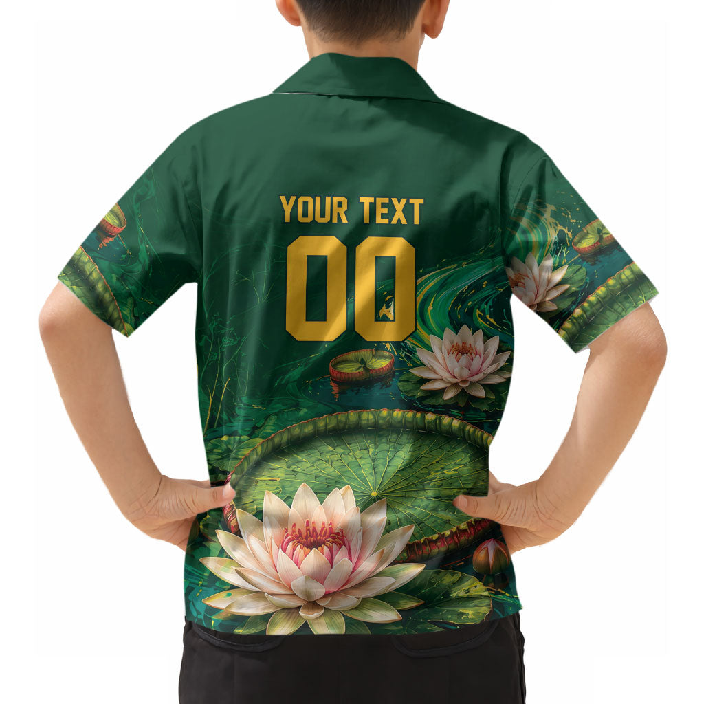 Custom Women’s Cricket Guyana Floral Series Hawaiian Shirt Victoria Amazonica Giant Water Lily