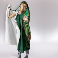 Custom Women’s Cricket Guyana Floral Series Hooded Blanket Victoria Amazonica Giant Water Lily