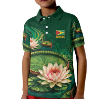 Custom Women’s Cricket Guyana Floral Series Kid Polo Shirt Victoria Amazonica Giant Water Lily