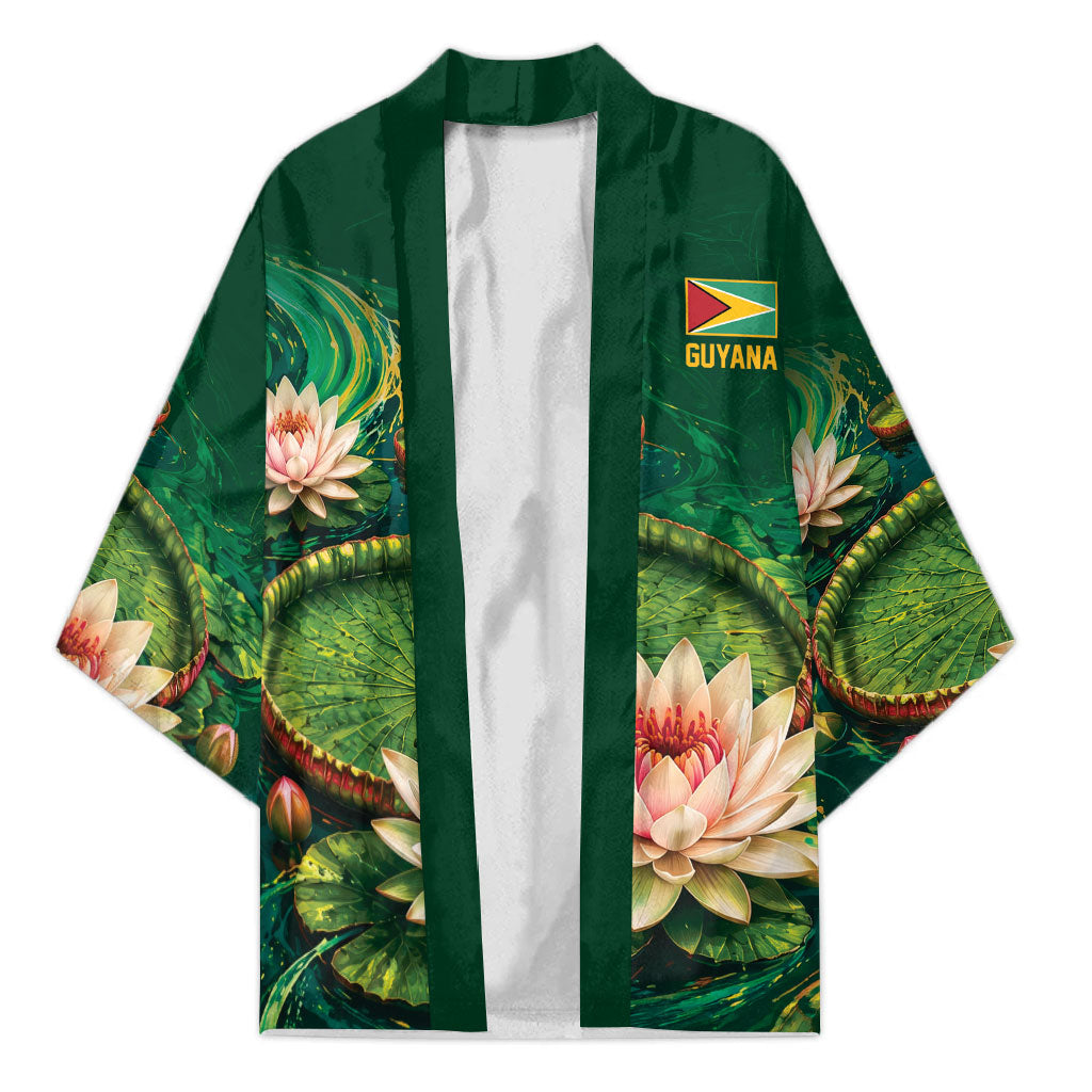 Custom Women’s Cricket Guyana Floral Series Kimono Victoria Amazonica Giant Water Lily