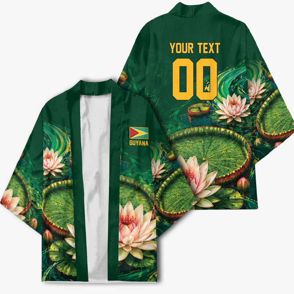Custom Women’s Cricket Guyana Floral Series Kimono Victoria Amazonica Giant Water Lily