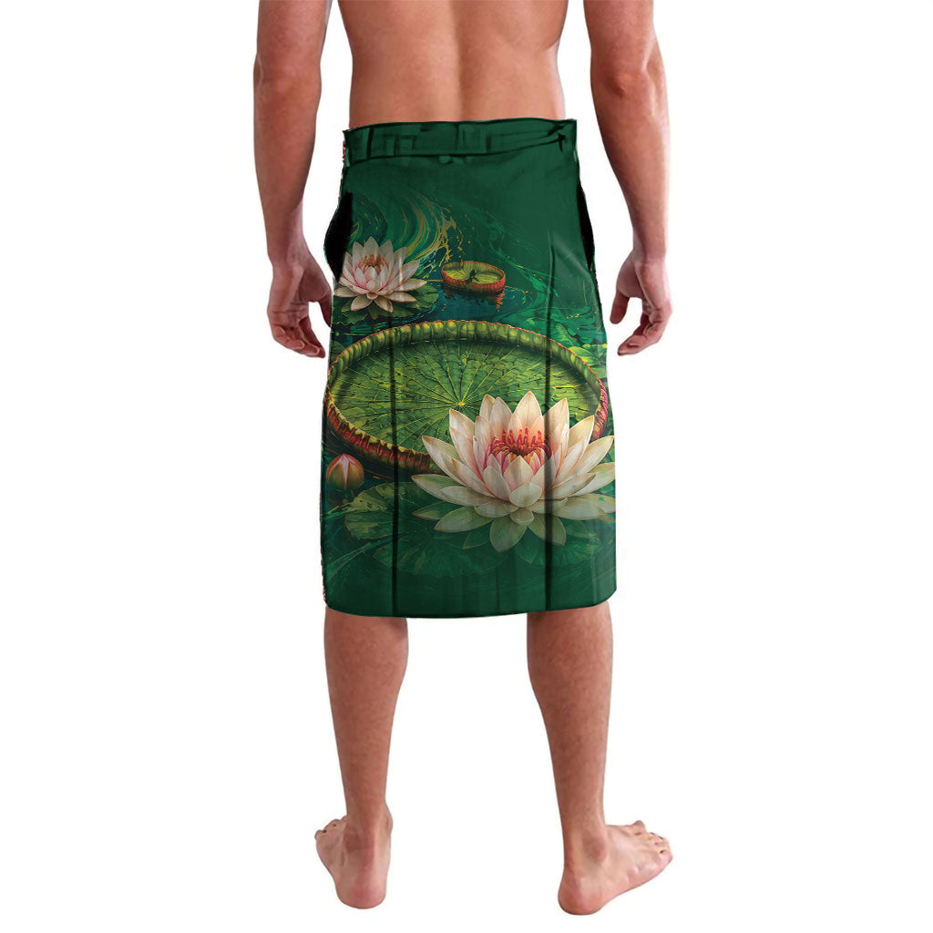 Custom Women’s Cricket Guyana Floral Series Lavalava Victoria Amazonica Giant Water Lily