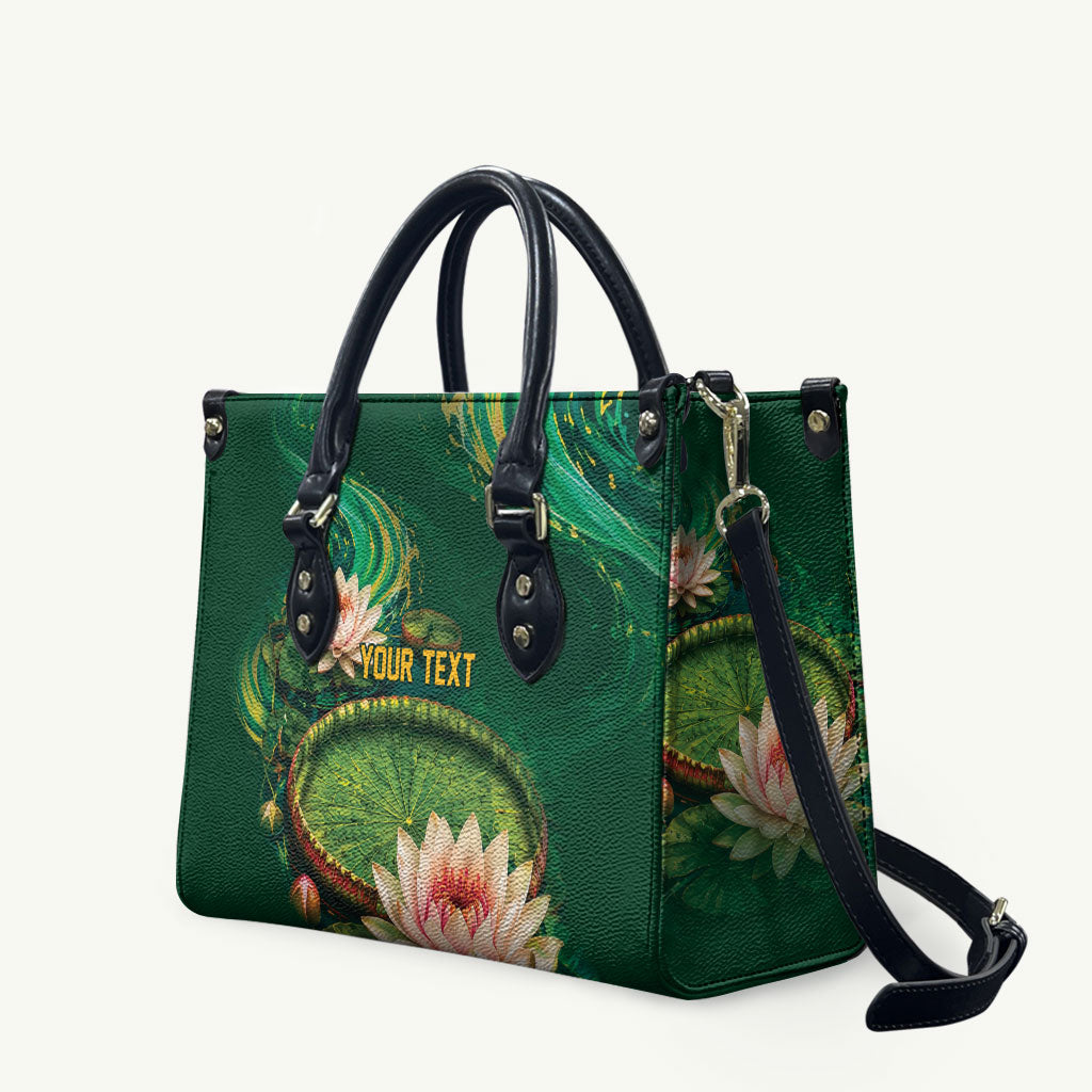 Custom Women’s Cricket Guyana Floral Series Leather Bag Victoria Amazonica Giant Water Lily